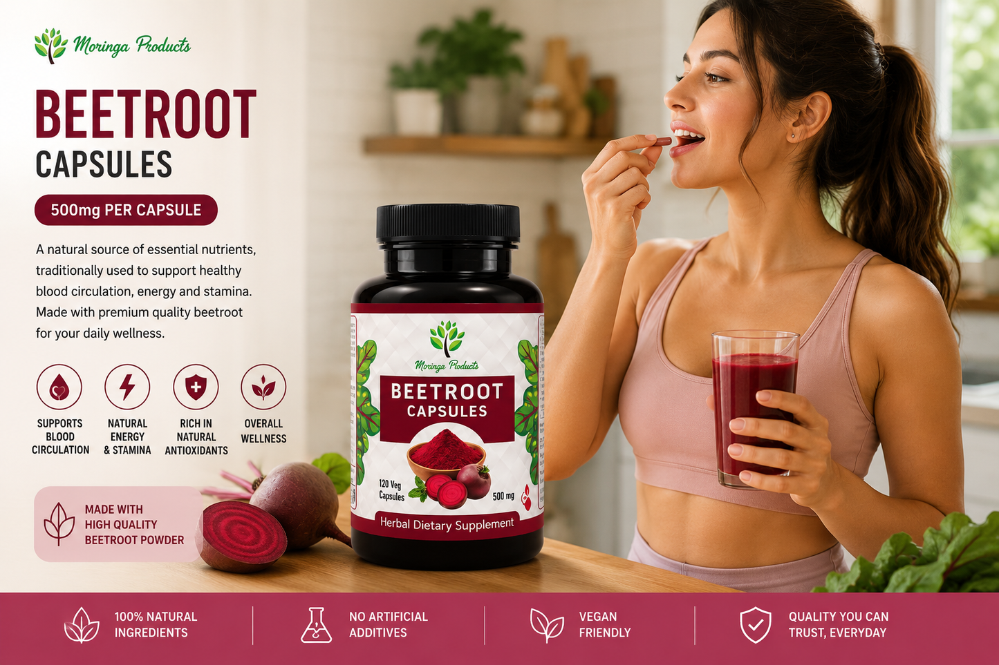 MoringaProducts Beetroot Capsules
