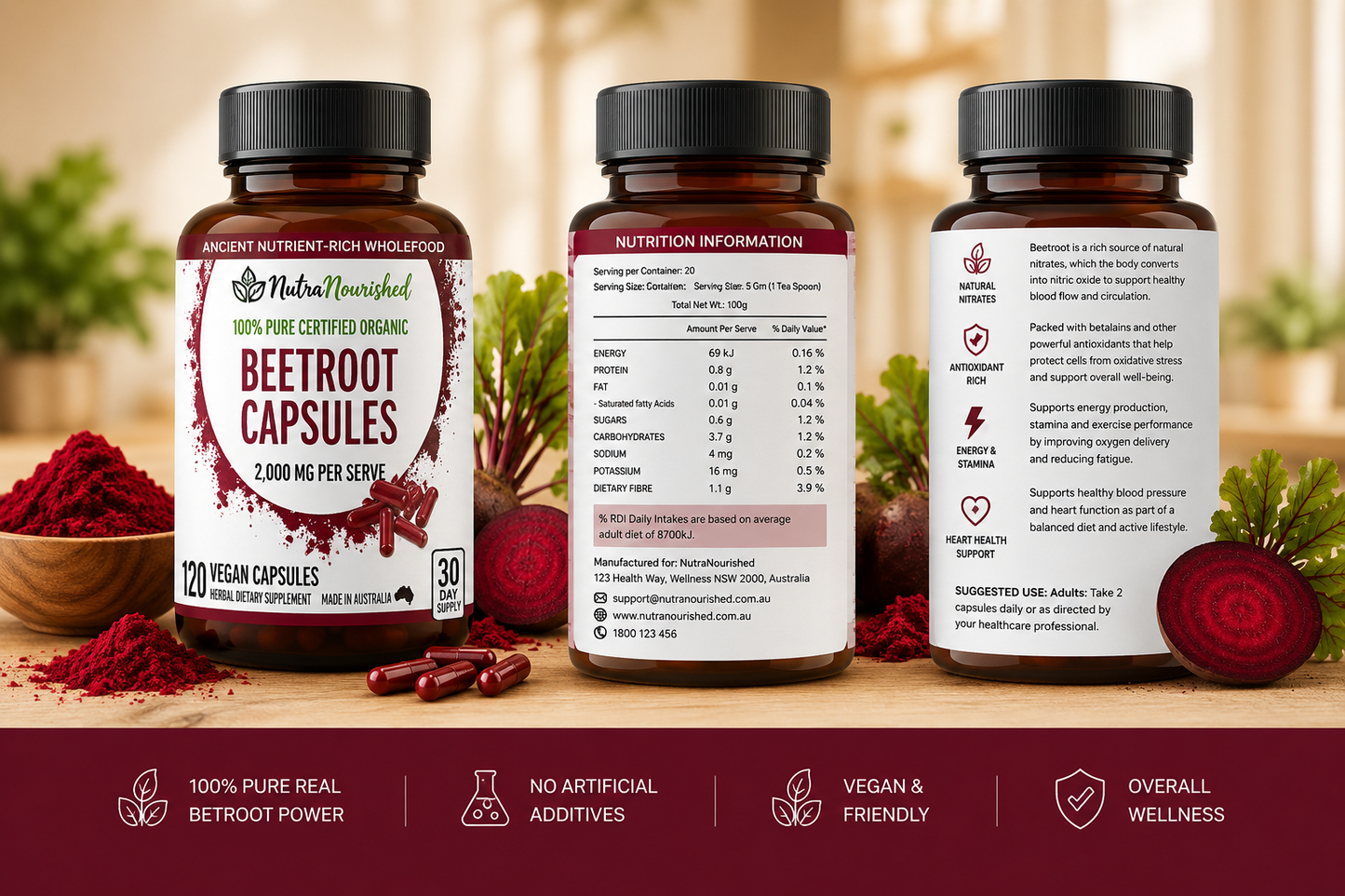 NutraNourished Beetroot Capsules
