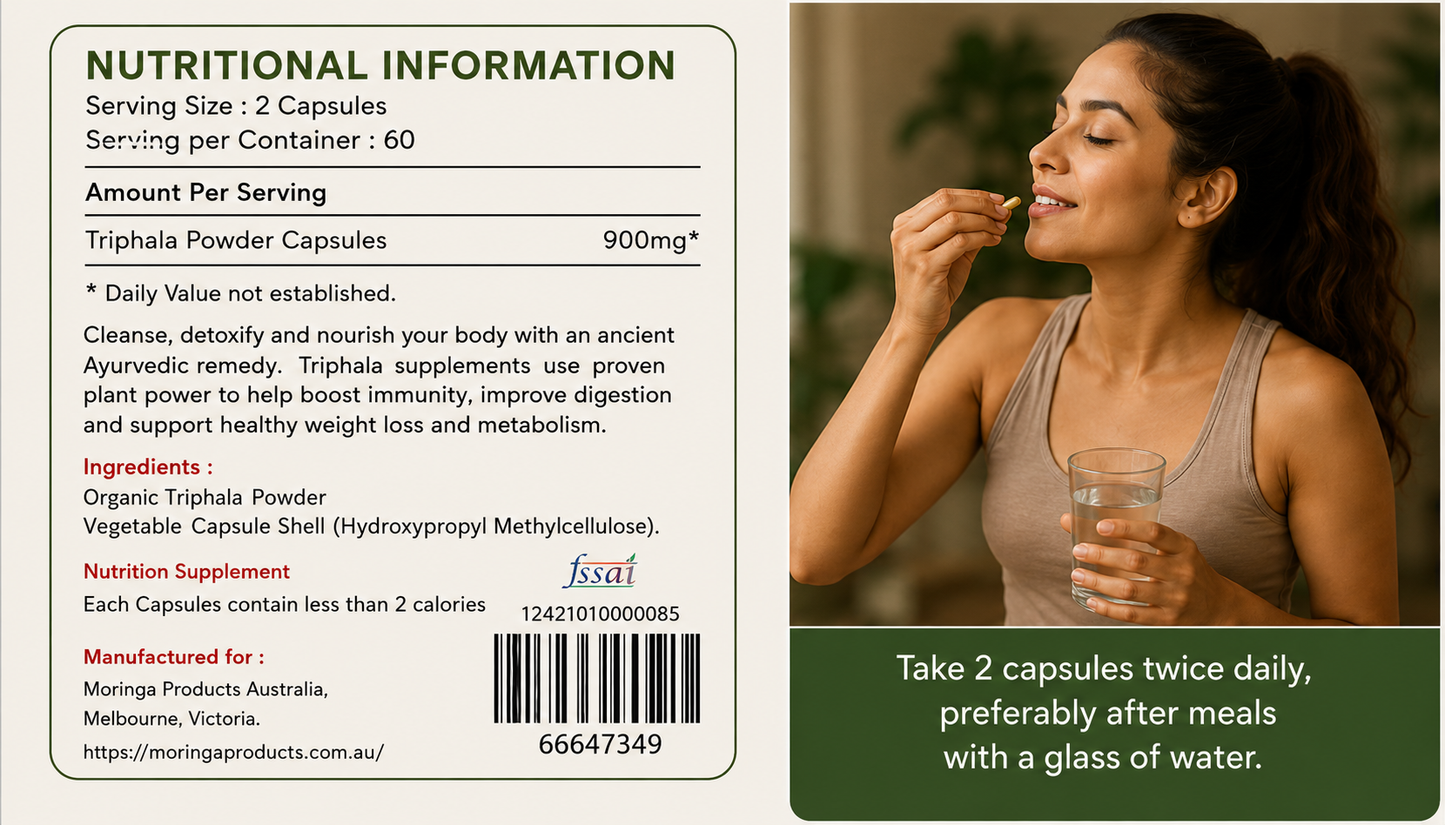 MoringaProducts Triphala Capsules