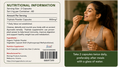 MoringaProducts Triphala Capsules