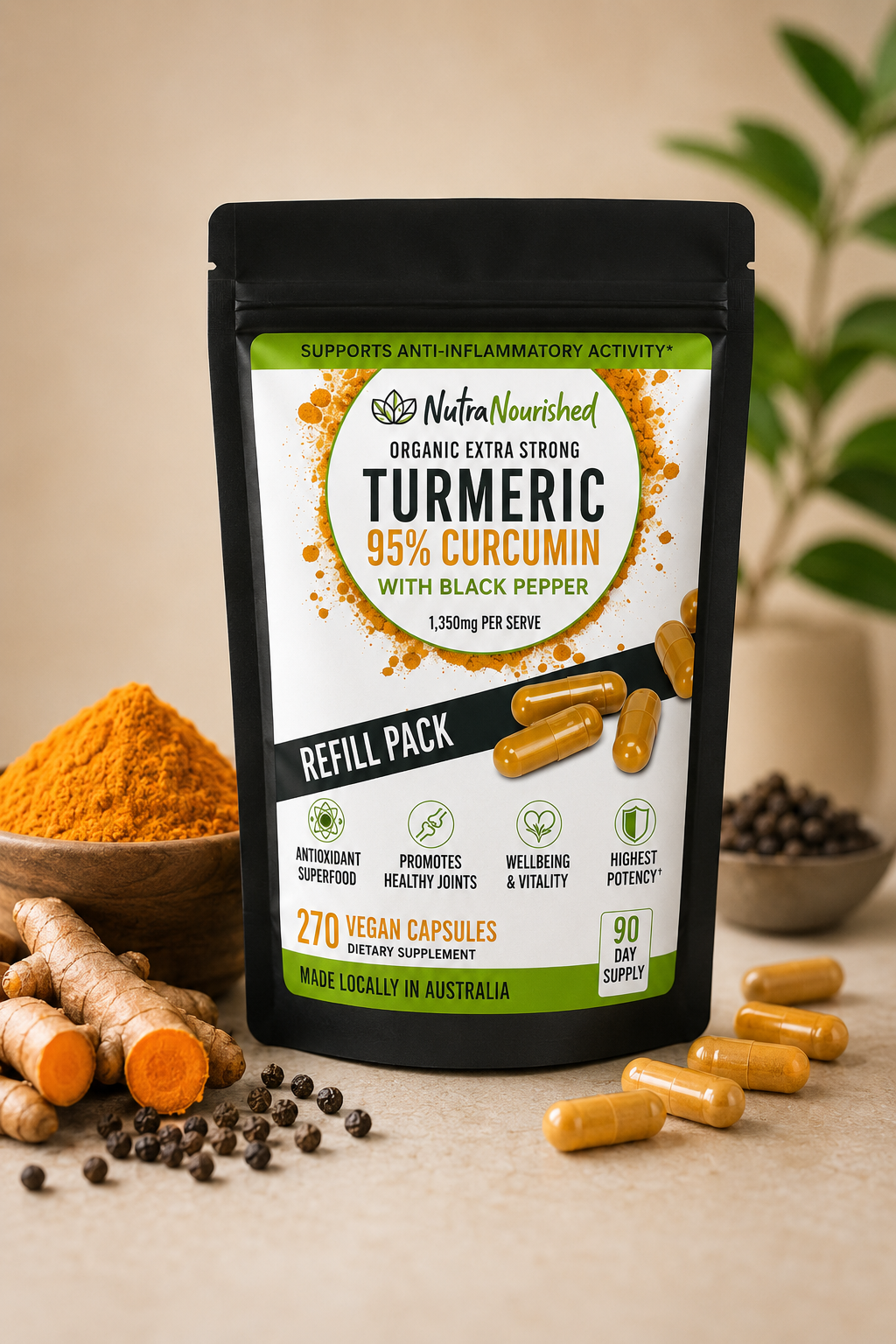 NutraNourished Turmeric Refill  Capsules