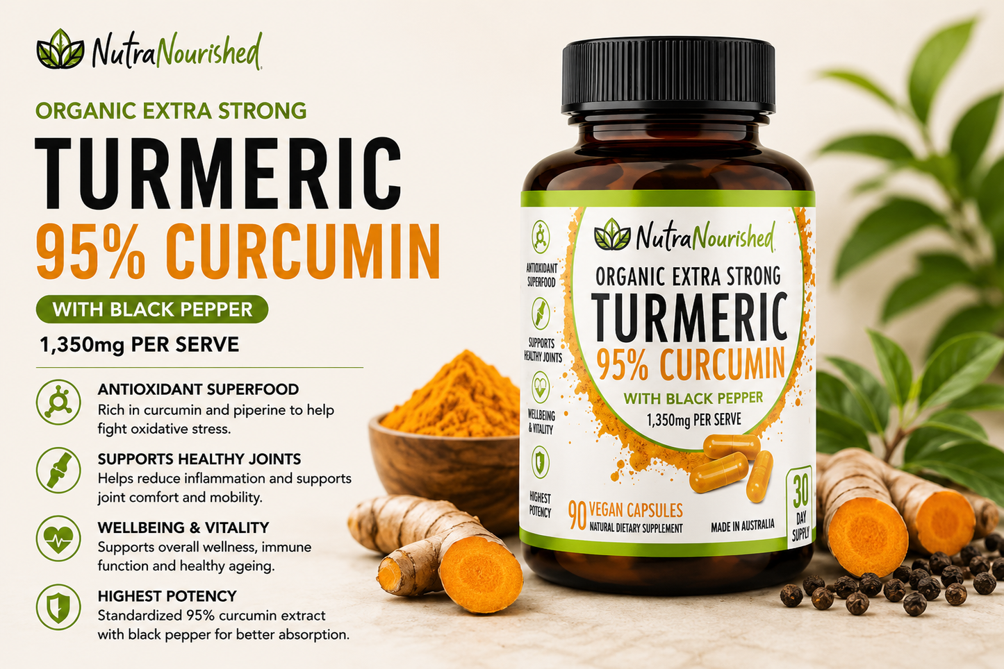 NutraNourished Turmeric Capsules